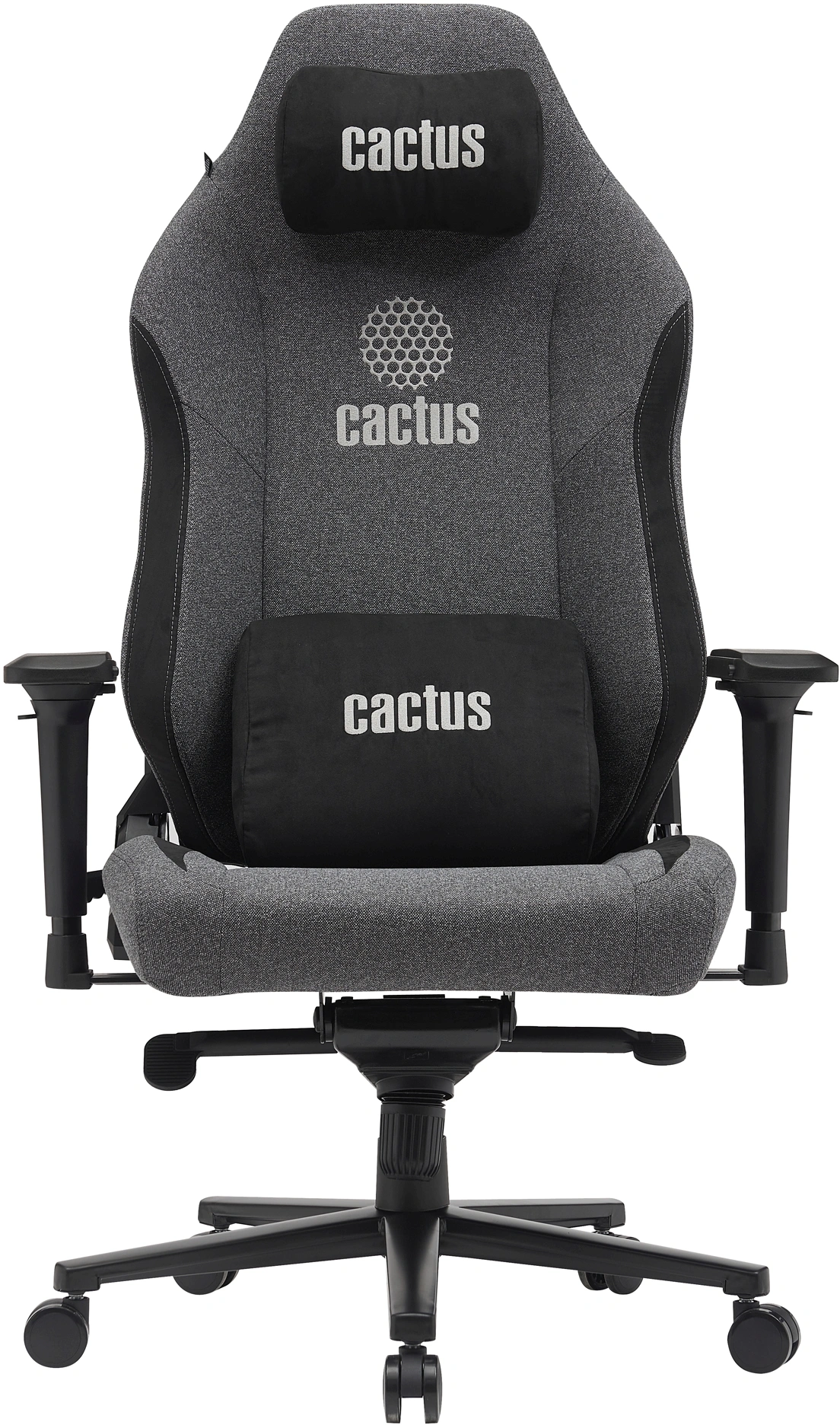 Кресло Cactus CS-CHR-MAG серый/черный крестов. сталь пластик черный