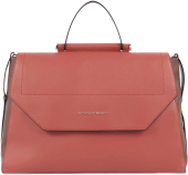 Деловая сумка женская Piquadro Circle BD6778W92/ARTM с отделением для ноутбука 14" терракотовая/кофейная натур.кожа