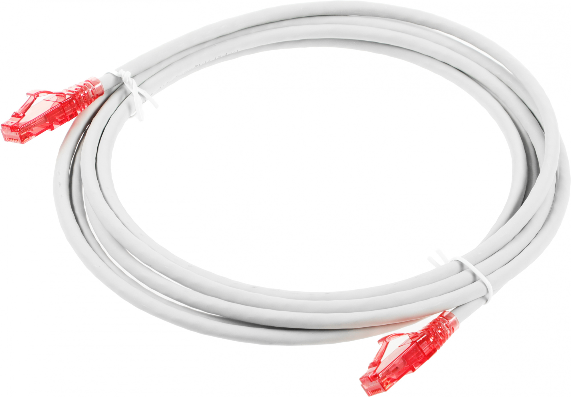 Патч-корд Hyperline PC-LPM-UTP-RJ45-RJ45-C5E-3M-LSZH-GY UTP RJ-45 вил.-вилка RJ-45 кат.5E 3м серый LSZH 24AWG