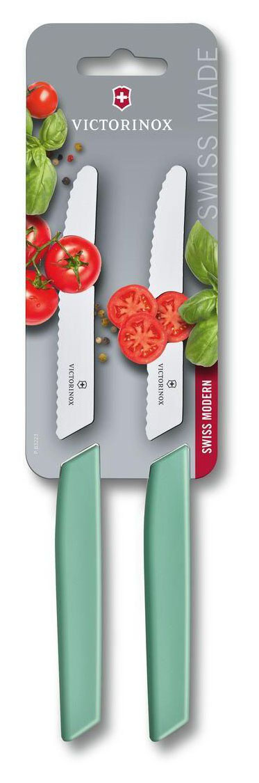 Набор ножей кухон. Victorinox Swiss Modern (6.9006.11W41B) компл.:2шт мятный блистер
