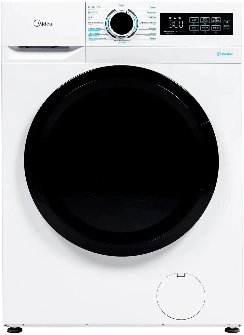 Стиральная машина Midea MF01814BS47/W класс: A загр.фронтальная макс.:8кг белый инвертор