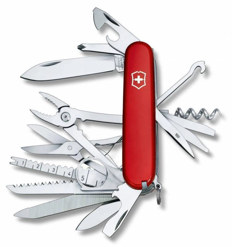 Нож перочинный Victorinox SwissChamp (1.6795) 91мм 33функц. красный карт.коробка