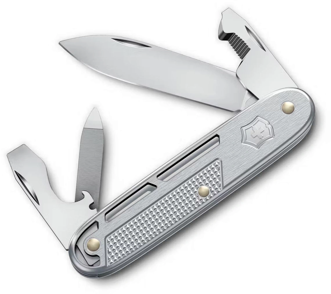 Нож перочинный Victorinox Synergy Alox (0.8216.26) 163мм 9функц. серебристый карт.коробка