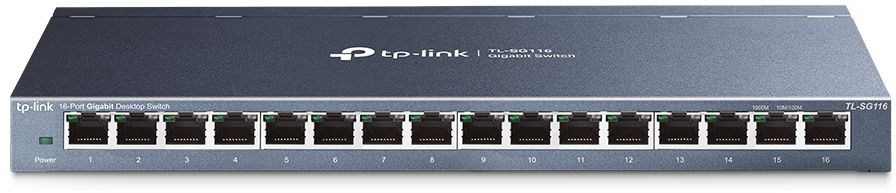 Коммутатор TP-Link TL-SG116 (L2) 16x1Гбит/с неуправляемый