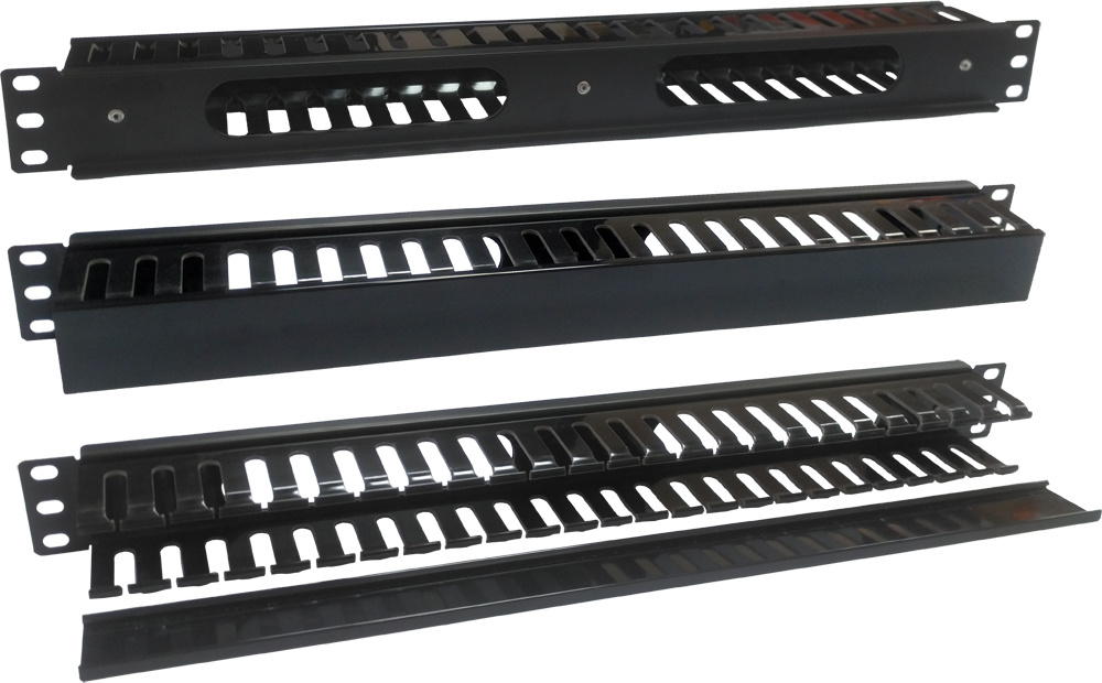Кабельный органайзер горизонтальный Lanmaster TWT-ORG1U/24-CVP гребенка 1U шир.:19" глуб.:50мм