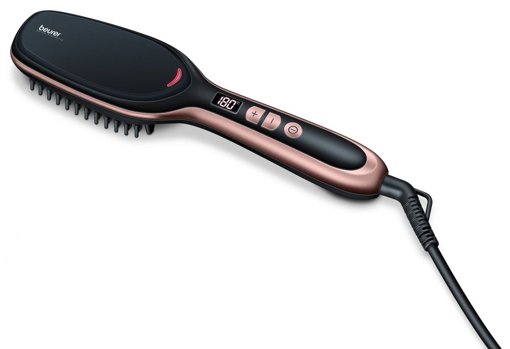 Расческа-выпрямитель Beurer HS60 45Вт черный макс.темп.:200С покрытие:керамическое (591.10)