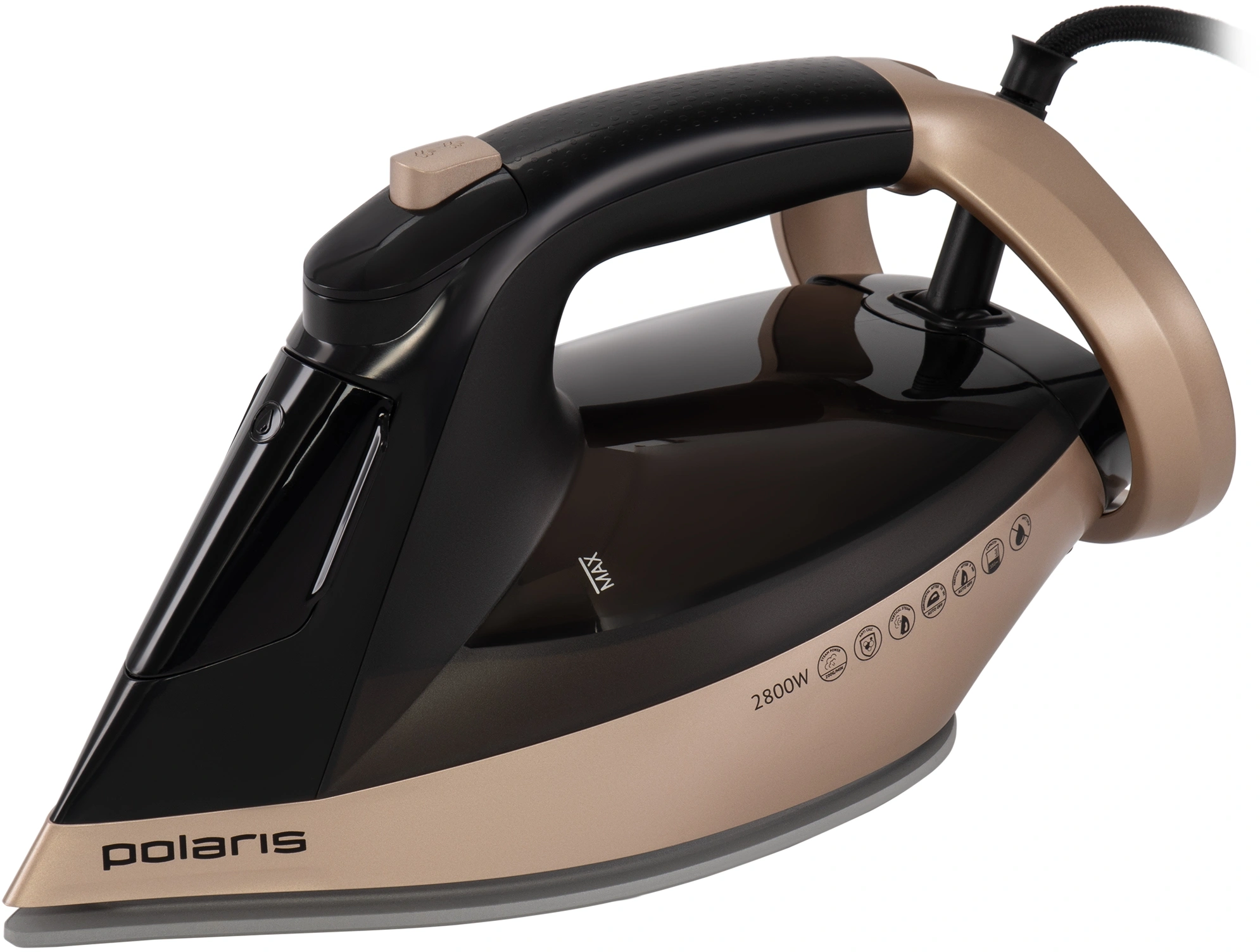 Утюг Polaris PIR 2852AK 3m 2800Вт черный/золотистый