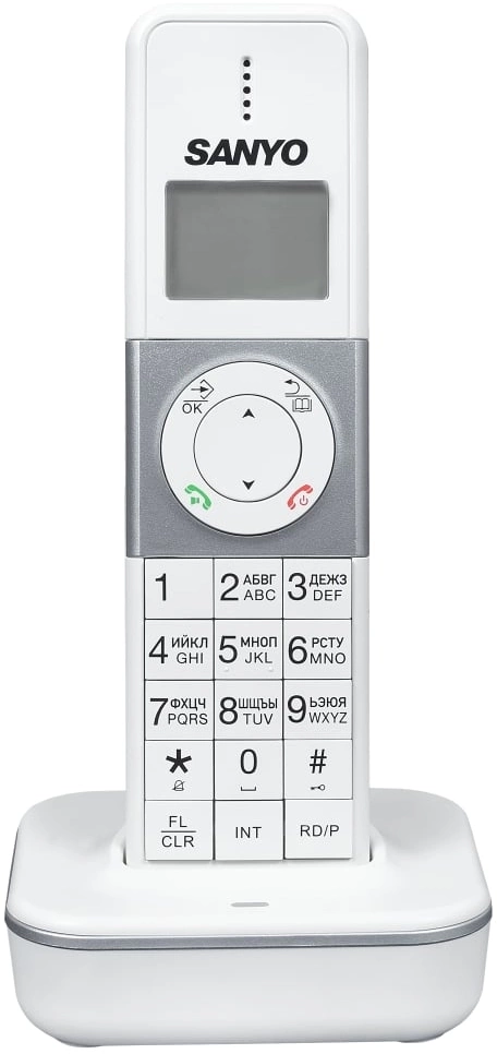 Р/Телефон Dect Sanyo RA-SD1102RUWH белый/серебристый АОН