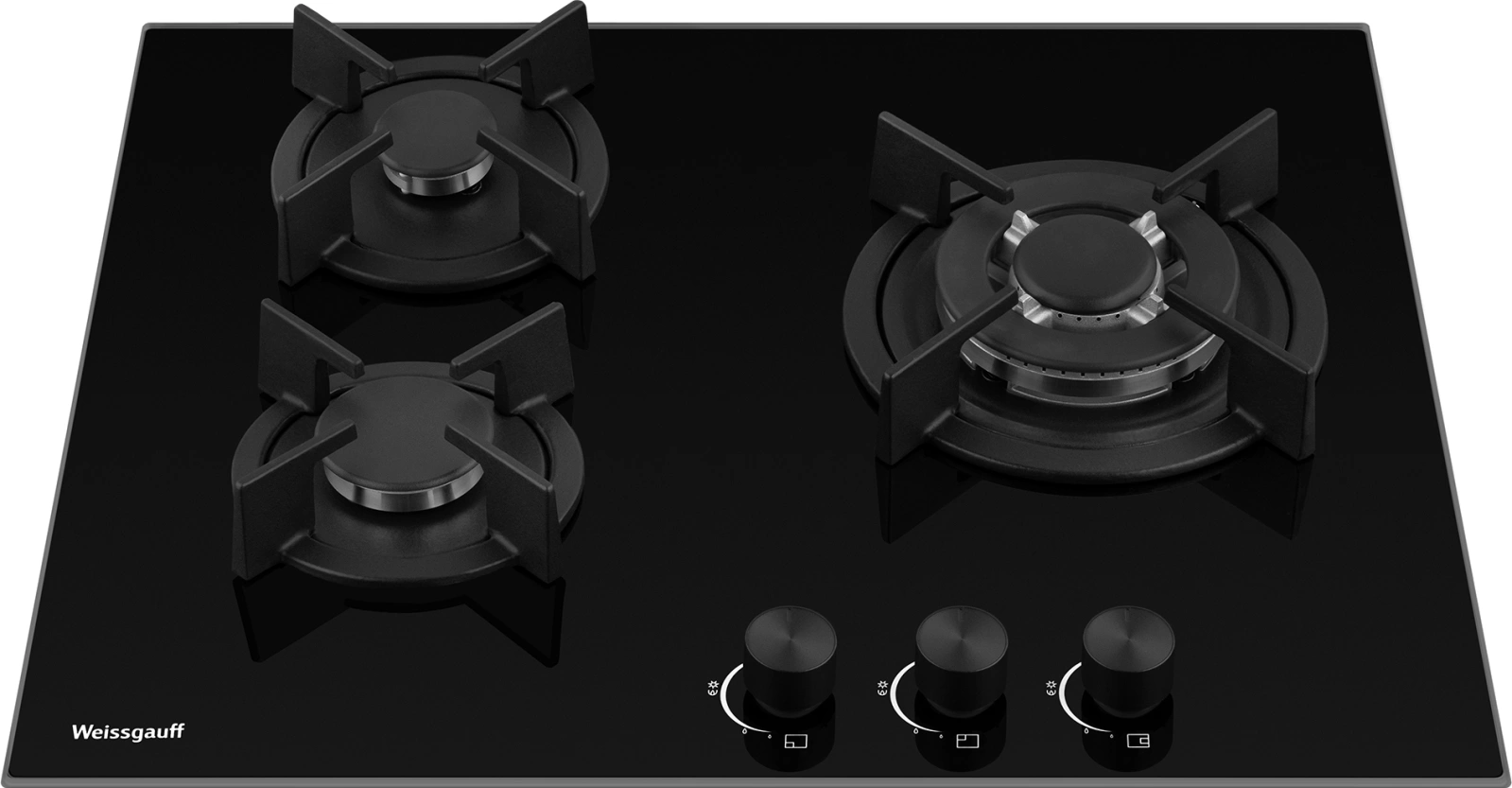 Газовая варочная поверхность Weissgauff HGG 631 BG черный