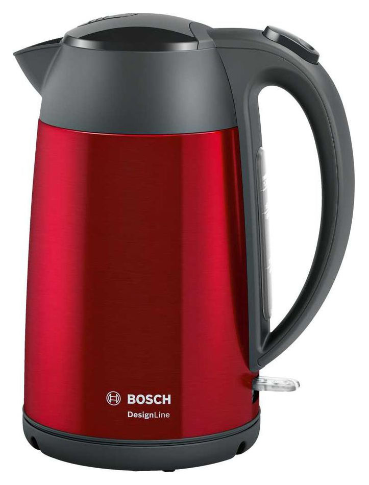 Чайник электрический Bosch TWK3P424 1.7л. 2400Вт красный корпус: металл