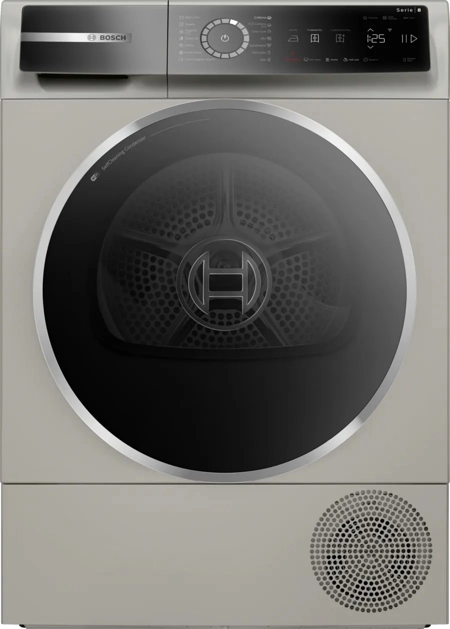 Сушильная машина Bosch Serie 8 WQB245BXME пан.англ. кл.энер.:A+++ макс.загр.:9кг серебристый