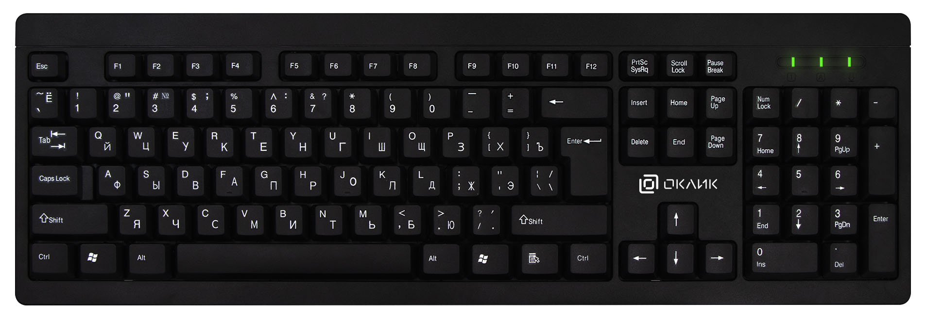 Клавиатура Оклик 95KW черный USB (1788287)