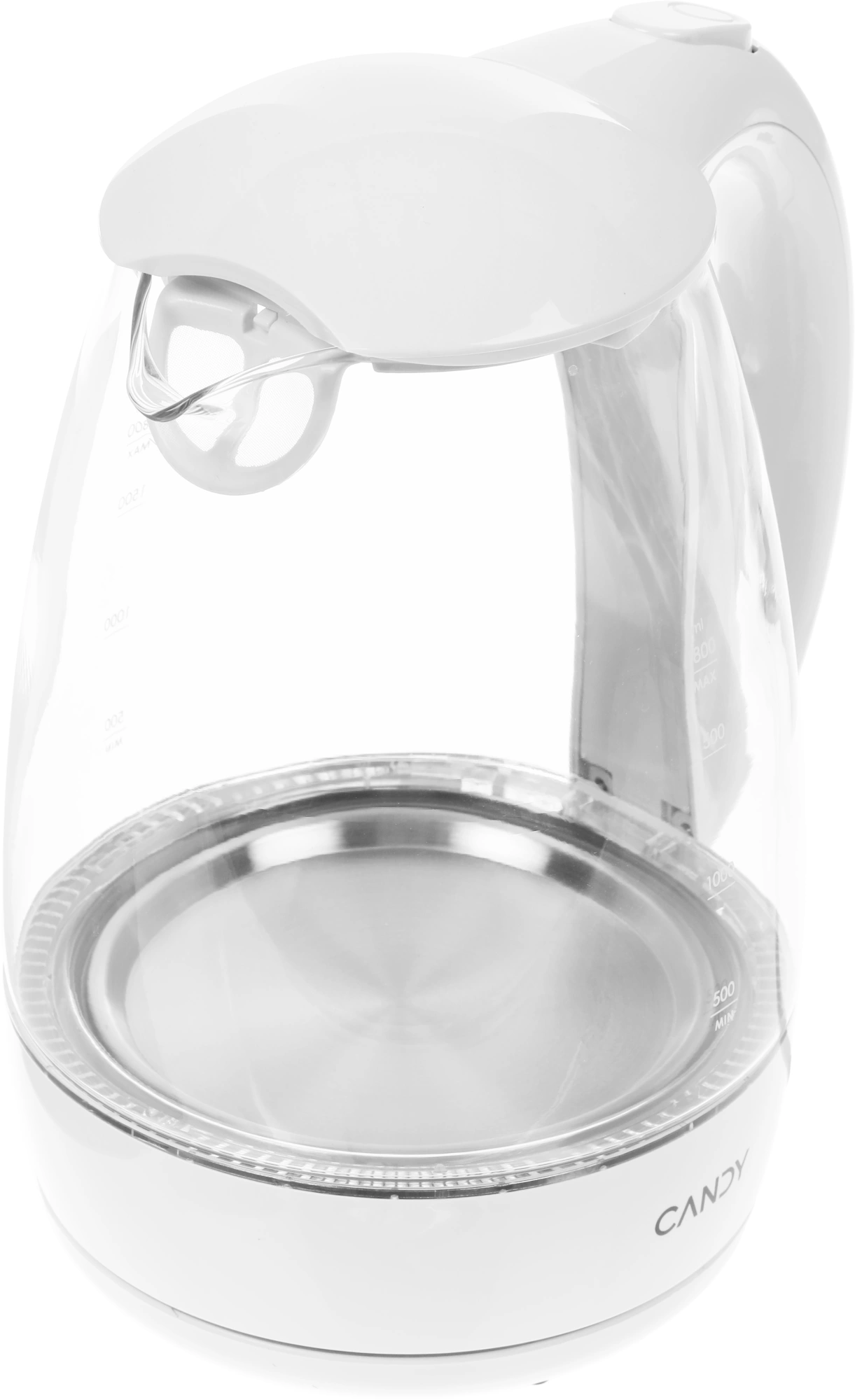 Чайник электрический Candy CK-300 1.8л. 2200Вт белый корпус: Металл/стекло/пластик (QA00A0M00RU)