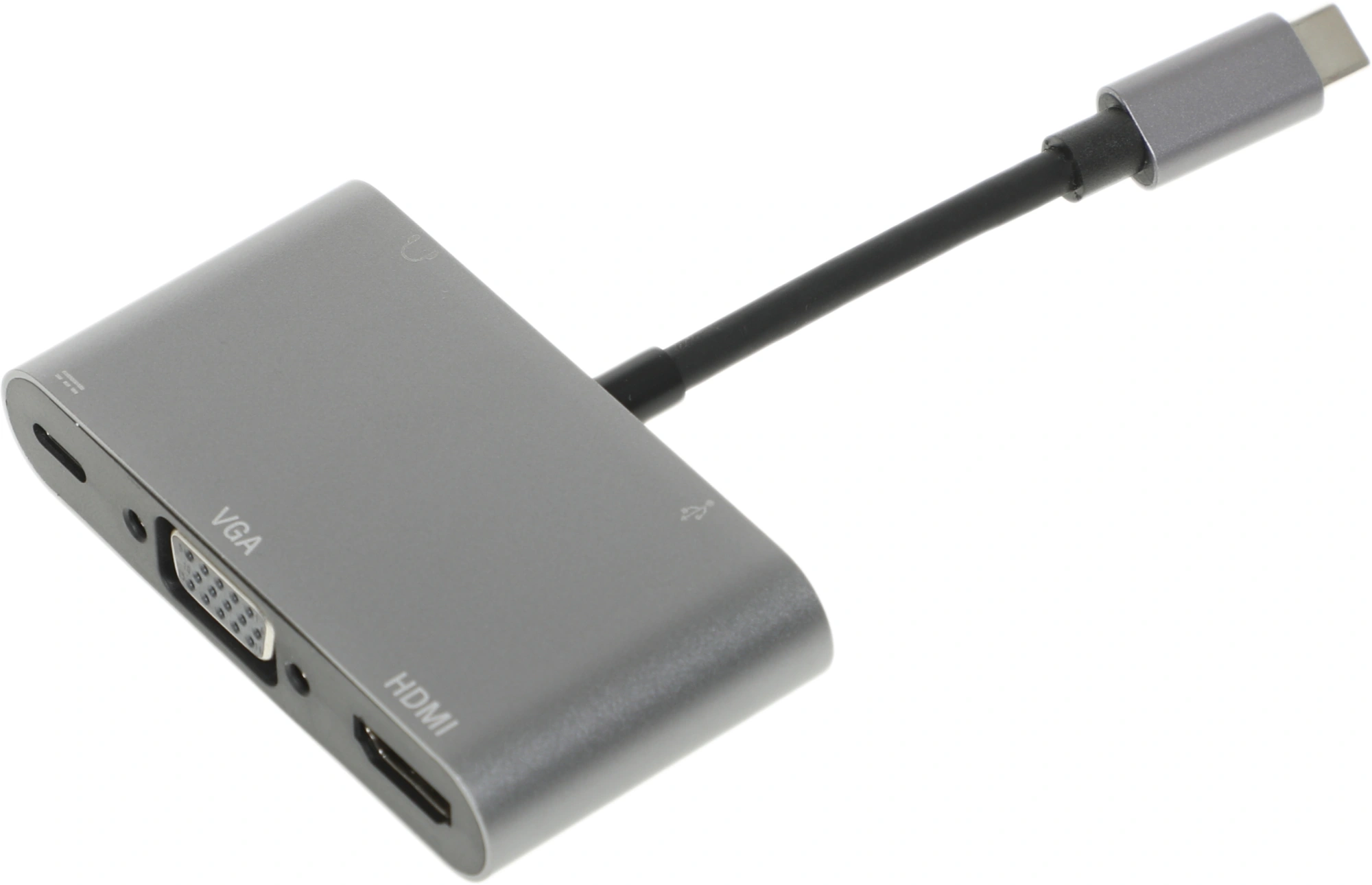 Разветвитель USB-C Palmexx серебристый (PX/HUB USBC-HDMI-VGA-USBC)