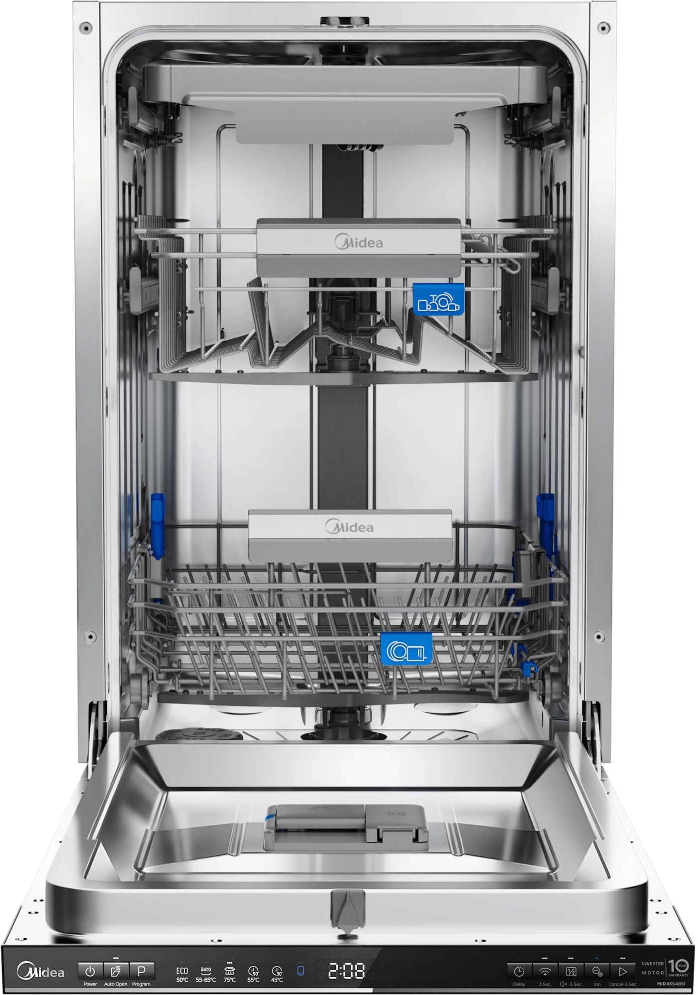 Посудомоечная машина встраив. Midea MID45S485I 1930Вт узкая нержавеющая сталь инвертор