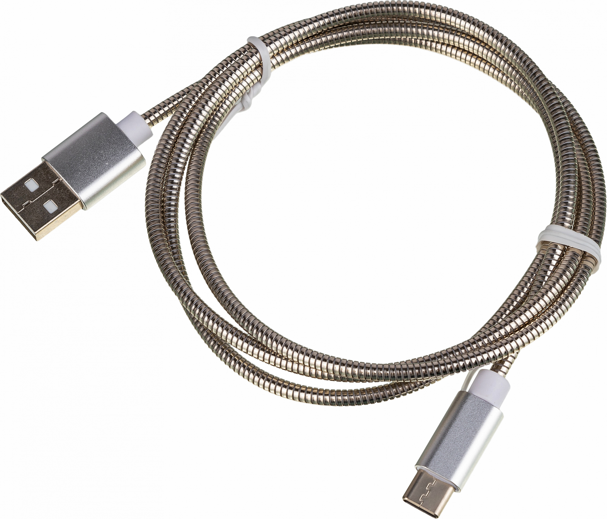 Кабель USB (m)-USB Type-C (m) 1м серебристый
