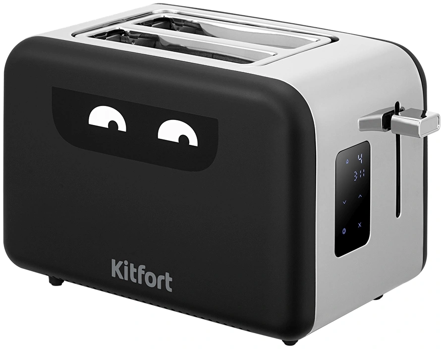 Тостер Kitfort КТ-6497 850Вт черный/стальной