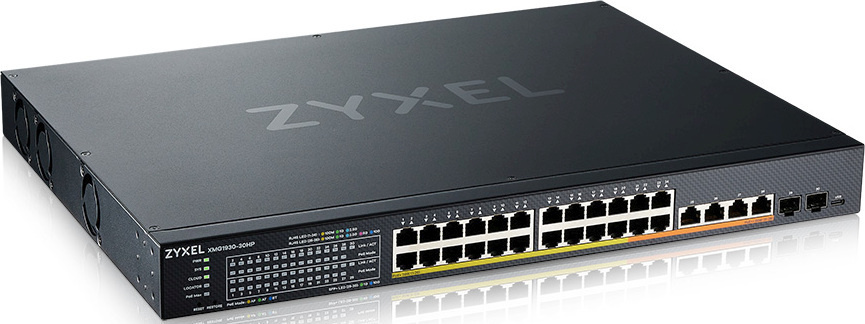 Коммутатор Zyxel NebulaFlex XMG1930-30HP-ZZ0101F (L2+) 4x10Гбит/с 24x2.5Гбит/с 2SFP+ 28PoE+ 700W управляемый Коммутатор Zyxel NebulaFlex XMG1930-30HP-ZZ0101F (L2+) 4x10Гбит/с 24x2.5Гбит/с 2SFP+ 28PoE+ 700W управляемый
