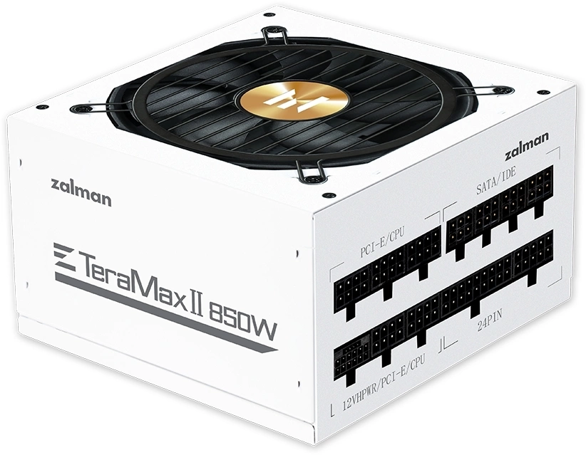 Блок питания Zalman ATX 850W ZM850-TMX2 Snow 80+ gold 24pin APFC 120mm fan 12xSATA Cab Manag RTL