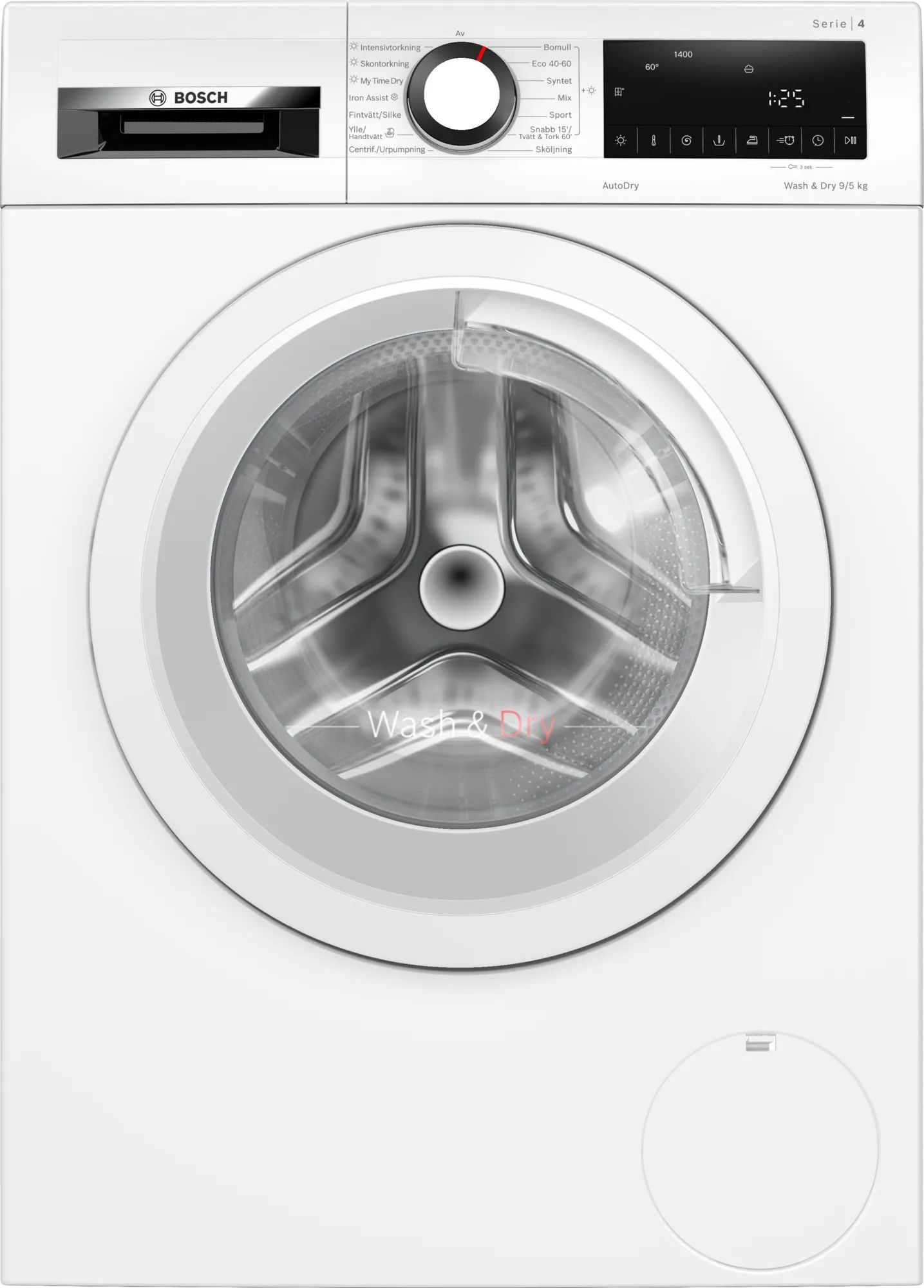 Стиральная машина Bosch WNA144VLSN пан.швед. класс: E загр.фронтальная макс.:9кг (с сушкой) белый инвертор