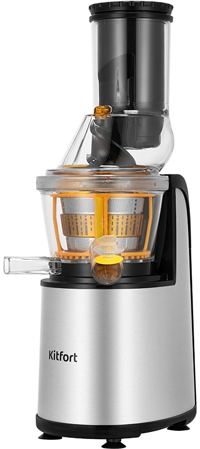 Соковыжималка шнековая Kitfort КТ-1102-3 150Вт рез.сок.:800мл. серебристый