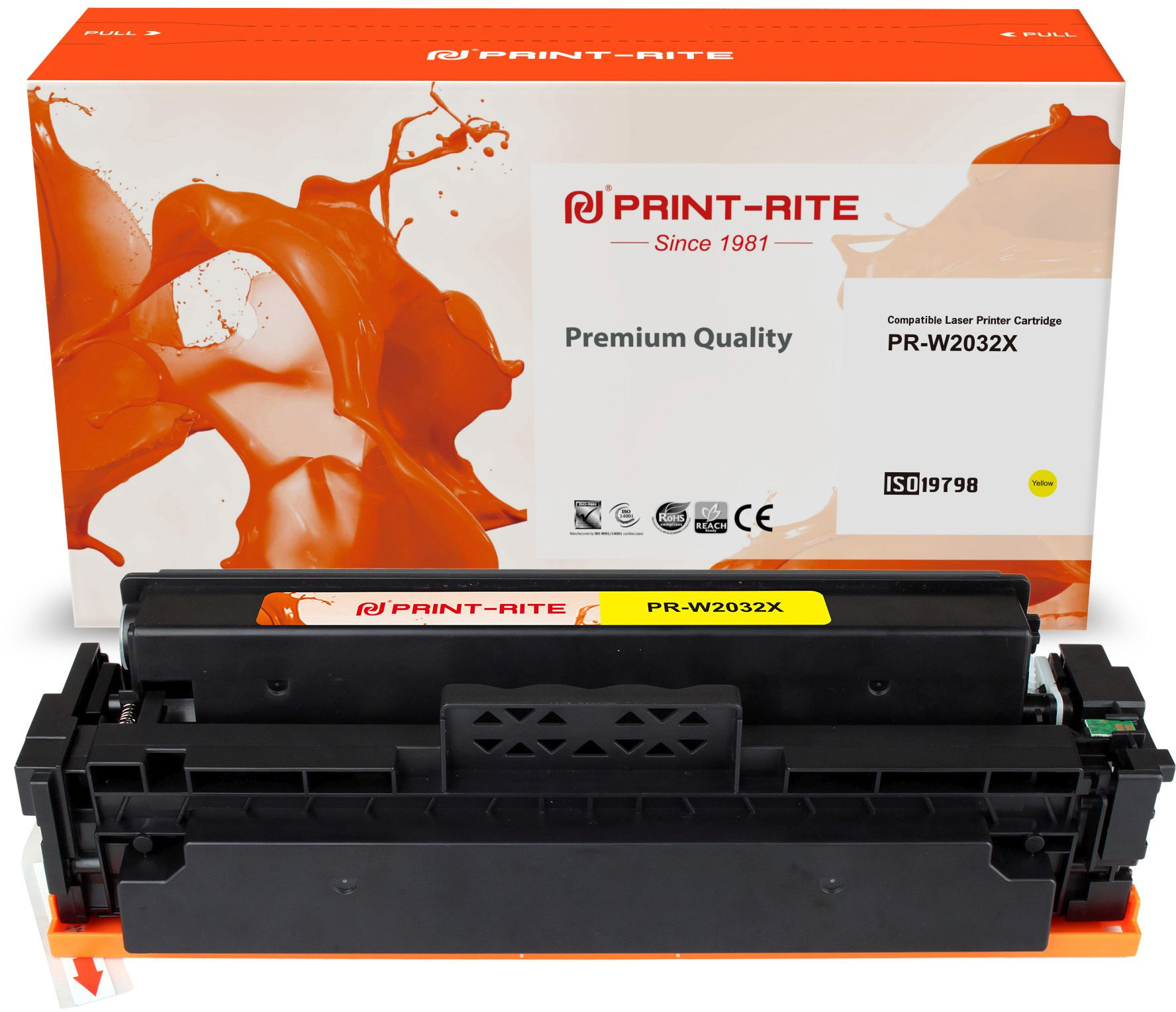 Картридж лазерный Print-Rite TFHBKUYPU1J PR-W2032X W2032X желтый (6000стр.) для HP Color LaserJet M454nw/dn/dw/, MFP M479dw/fdn/fdw