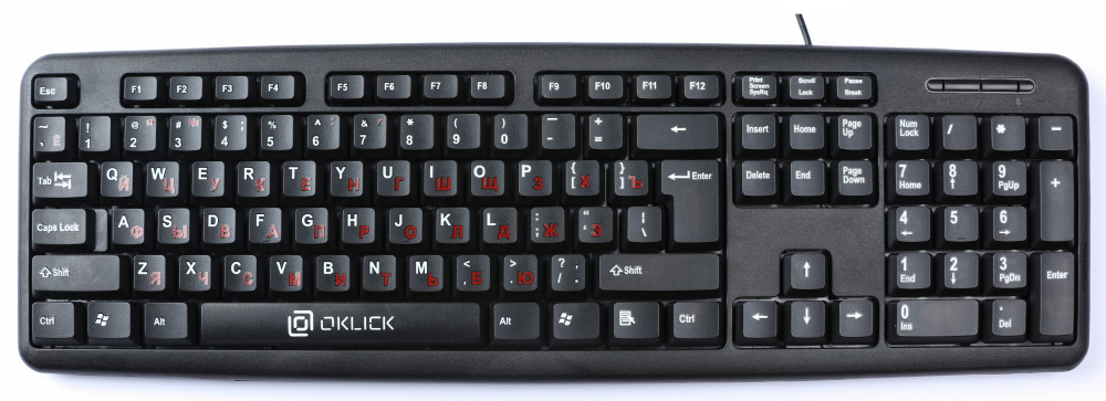 Клавиатура Оклик 90M черный USB