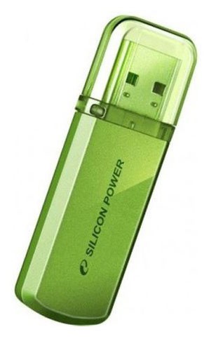 Флеш Диск Silicon Power 32GB Helios 101 SP032GBUF2101V1N USB2.0 зеленый