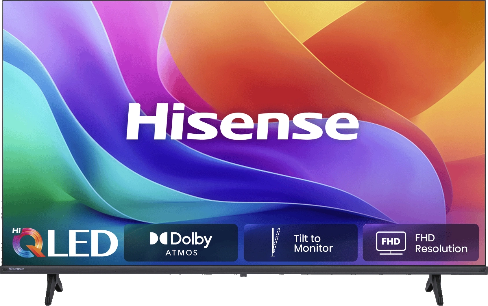 Телевизор QLED Hisense 40" 40А5S Frameless черный 4K Ultra HD 60Hz DVB-T DVB-T2 DVB-C DVB-S DVB-S2 USB WiFi Smart TV (RUS)