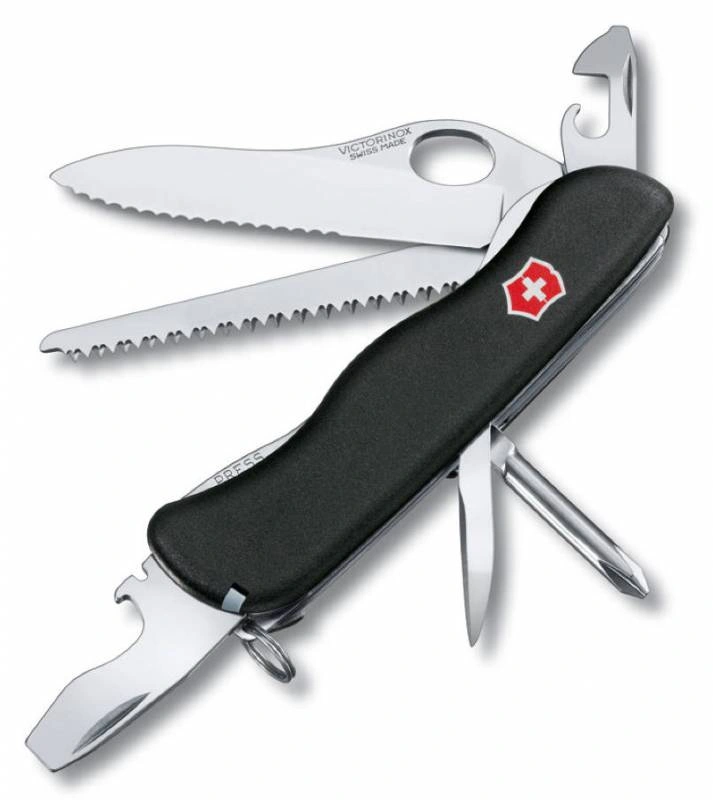 Нож перочинный Victorinox Trailmaster One Hand Wavy Edge (0.8463.MW3) 111мм 12функц. черный карт.коробка
