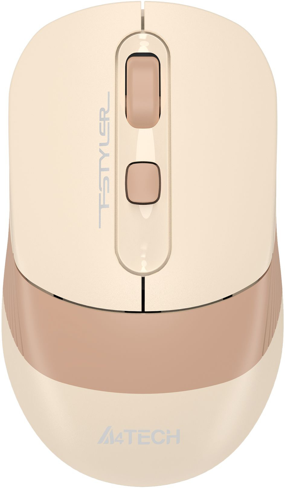 Мышь A4Tech Fstyler FG10CS Air бежевый/коричневый оптическая 2000dpi silent беспров. USB для ноутбука 4but (FG10CS AIR CAFE LATTE)