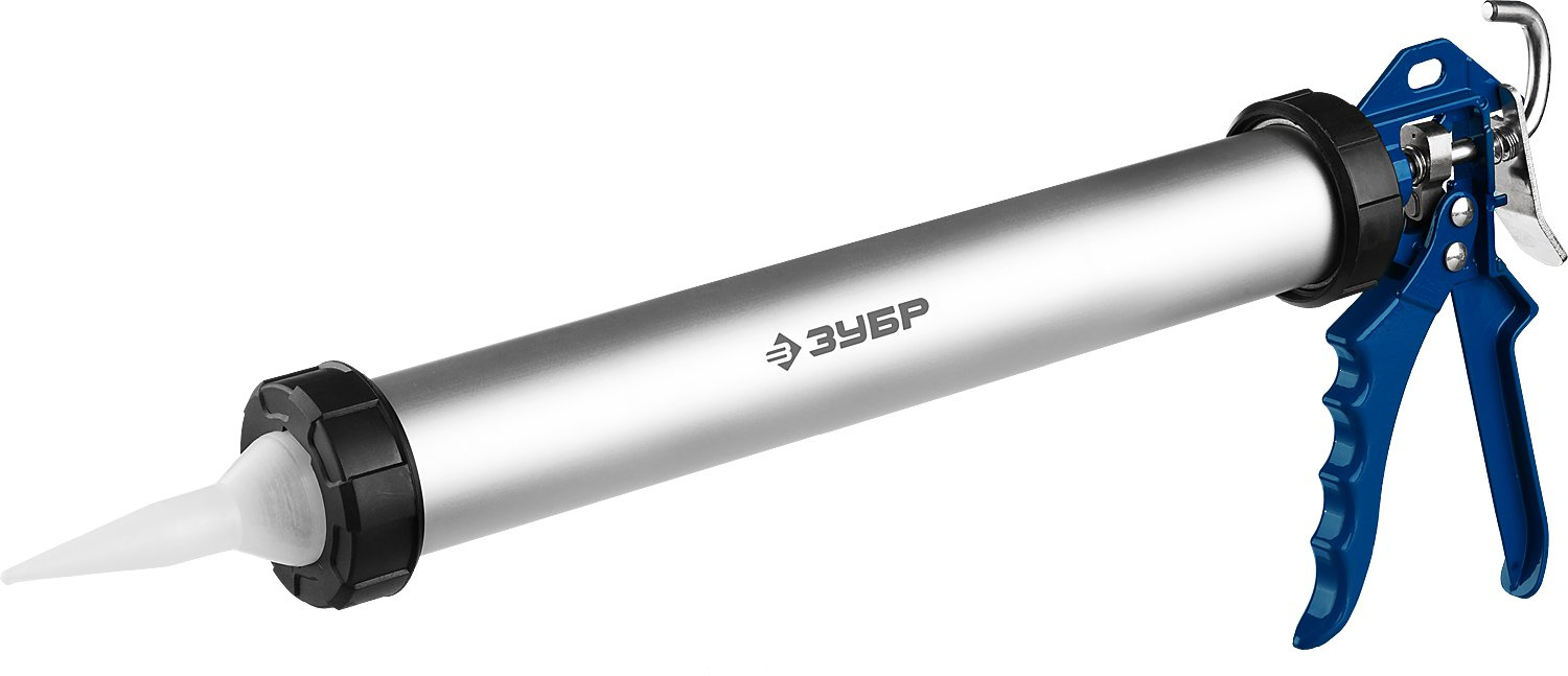 Пистолет для герметика Зубр 06633-60 механический закрытый серебристый/черный