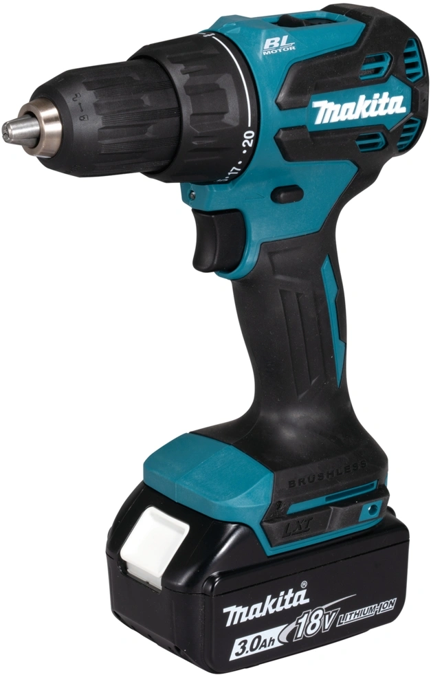 Дрель-шуруповерт Makita DHP490SF1J аккум. патрон:быстрозажимной (кейс в комплекте)