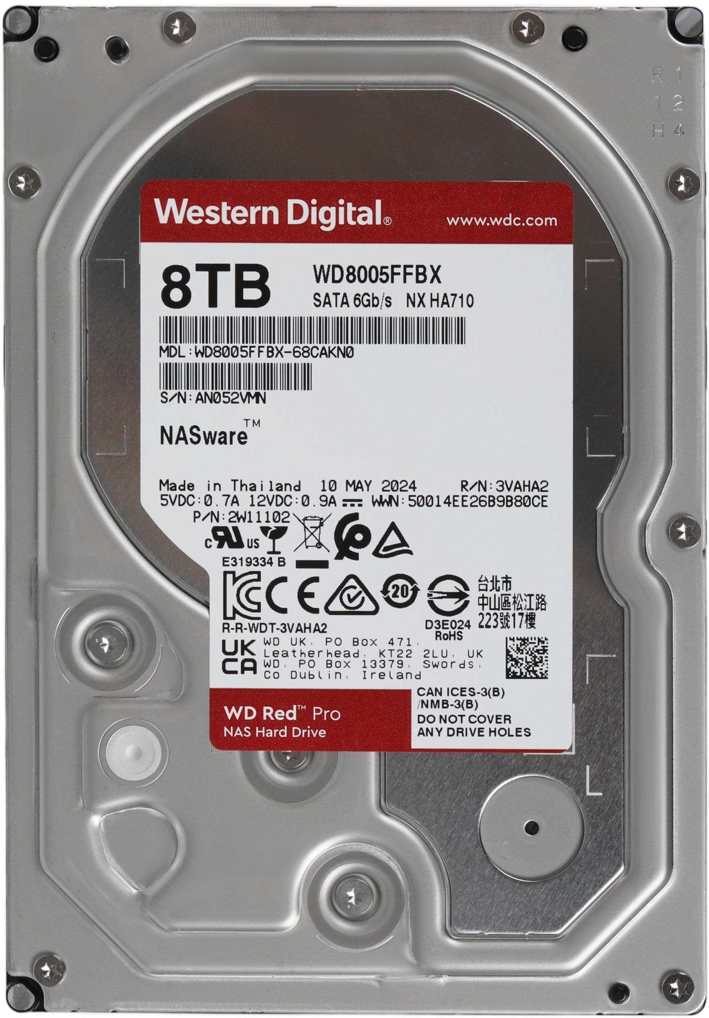 Жесткий диск WD SATA-III 8TB WD8005FFBX NAS Red Pro (7200rpm) 256Mb 3.5" Жесткий диск WD SATA-III 8TB WD8005FFBX NAS Red Pro (7200rpm) 256Mb 3.5"
