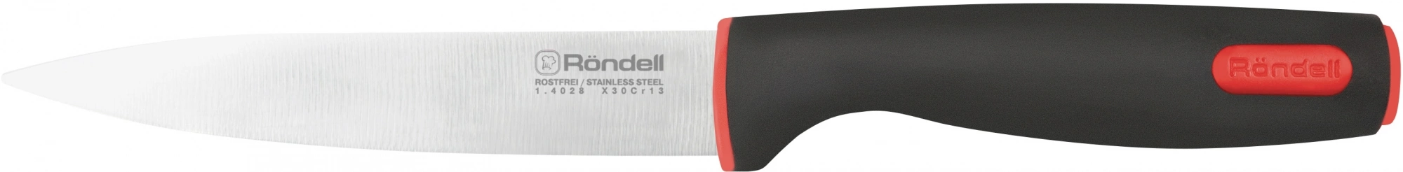 Набор ножей кухон. Rondell Urban RD-1011 компл.:4предм. с ножеточкой черный/красный блистер