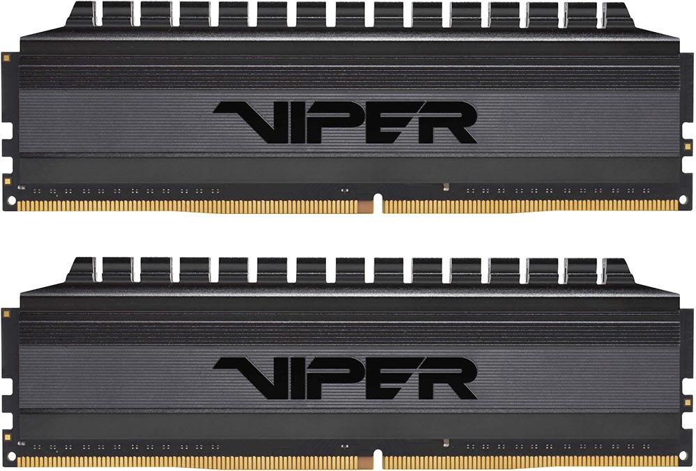 Память DDR4 2x4GB 3200MHz Patriot PVB48G320C6K Viper 4 Blackout RTL Gaming PC4-25600 CL16 DIMM 288-pin 1.35В dual rank с радиатором Ret