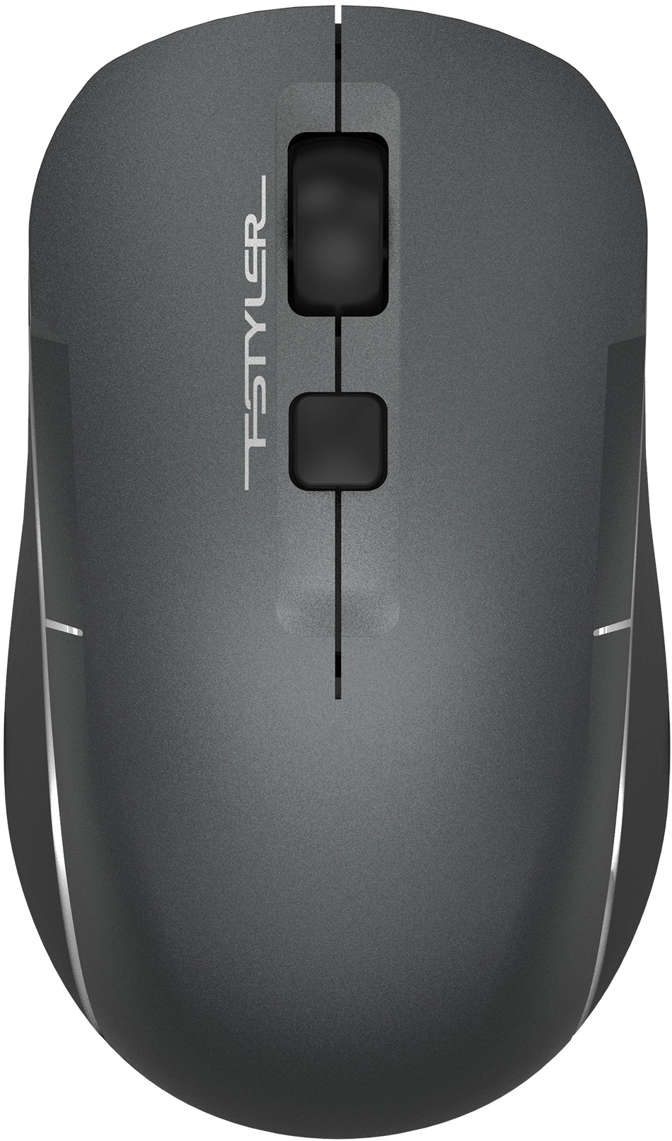 Мышь A4Tech Fstyler FB26CS Air2 серый/черный оптическая 2000dpi silent беспров. BT/Radio USB для ноутбука 4but (FB26CS AIR2 SMOKY GREY)