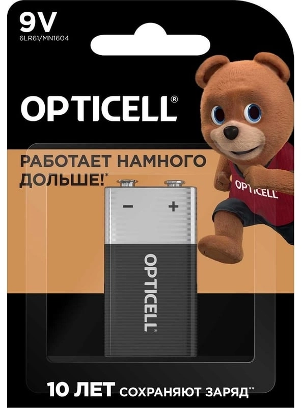 Батарея Opticell Basic 6LR61 9V (1шт) блистер