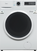 Стиральная машина Midea MF01610US40/W класс: A загр.фронтальная макс.:6кг белый (арт.2068080)