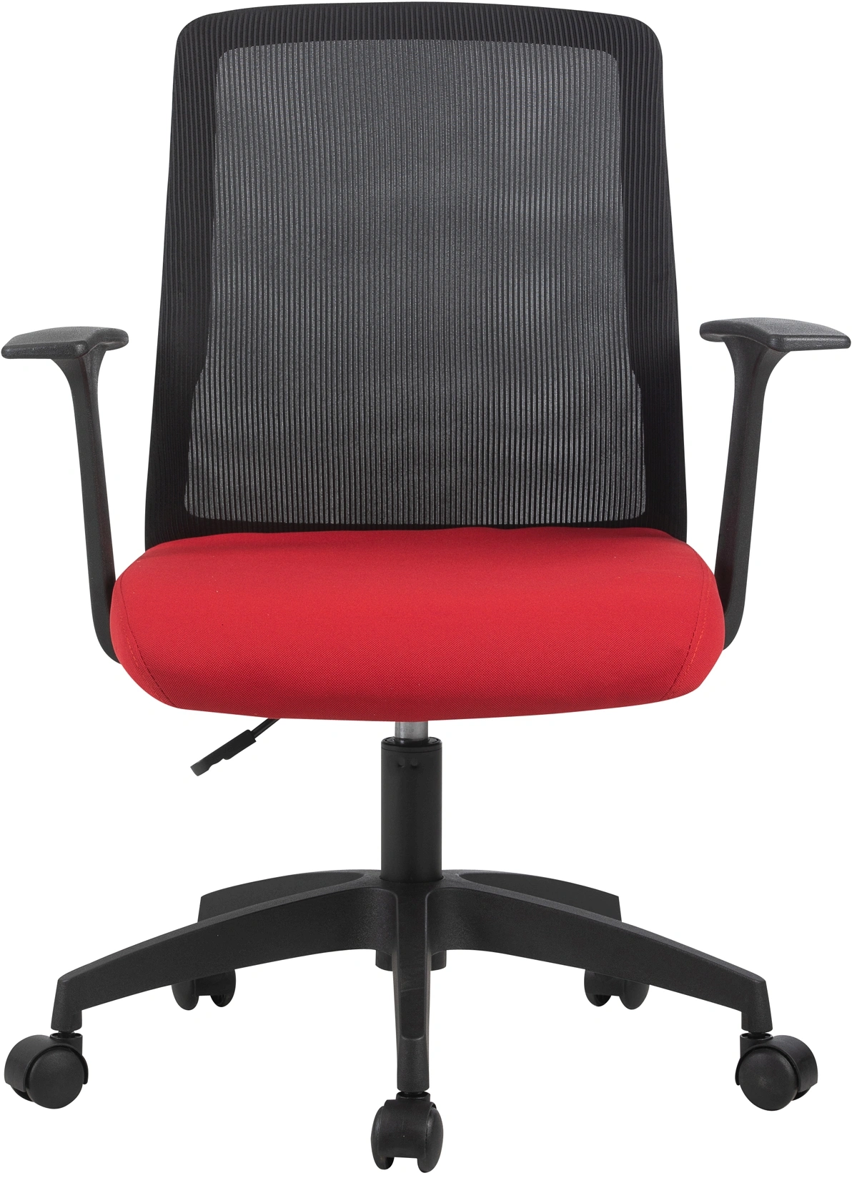 Кресло Cactus CS-MC222 черный сиденье темно-красный сетка/ткань низк.спин. крестов. пластик пластик черный