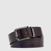 Ремень мужской Piquadro Blue Square CU6742B2/MON 125х3.5см коричневый/черный натур.кожа