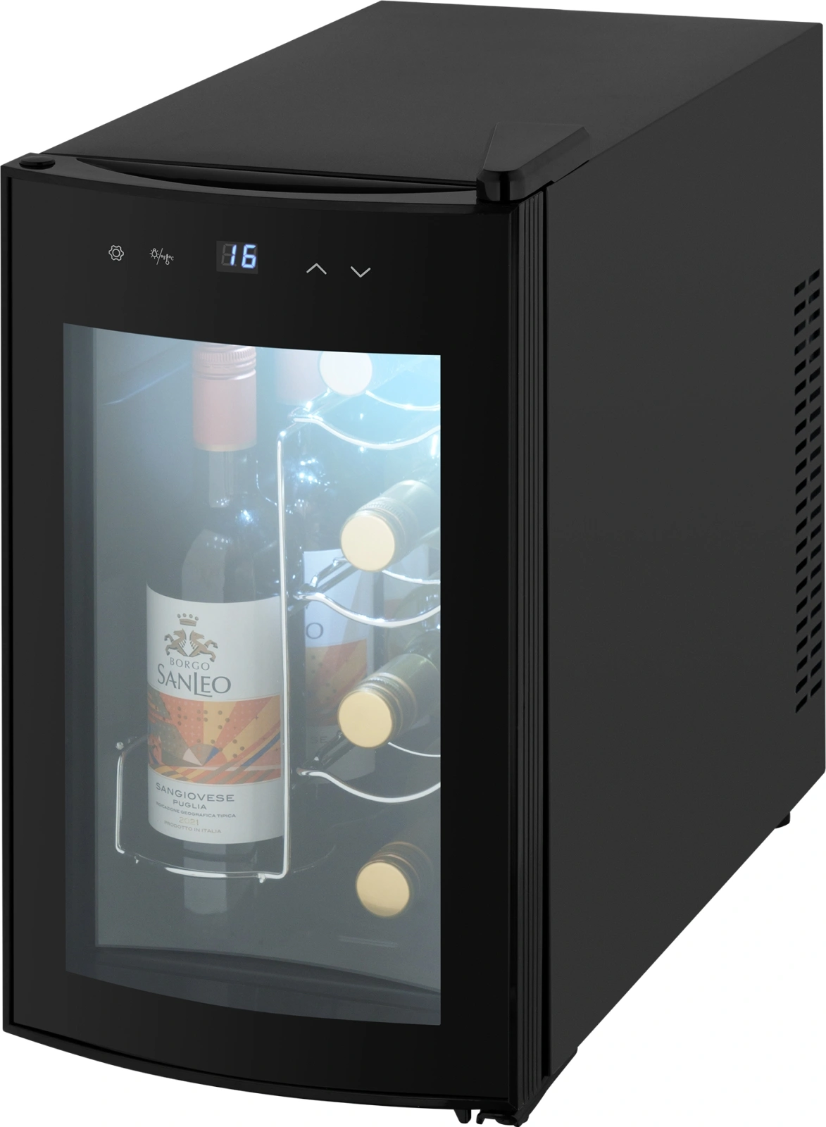 Винный шкаф Weissgauff WWC-08 Bottle 1-нокамерн. черный