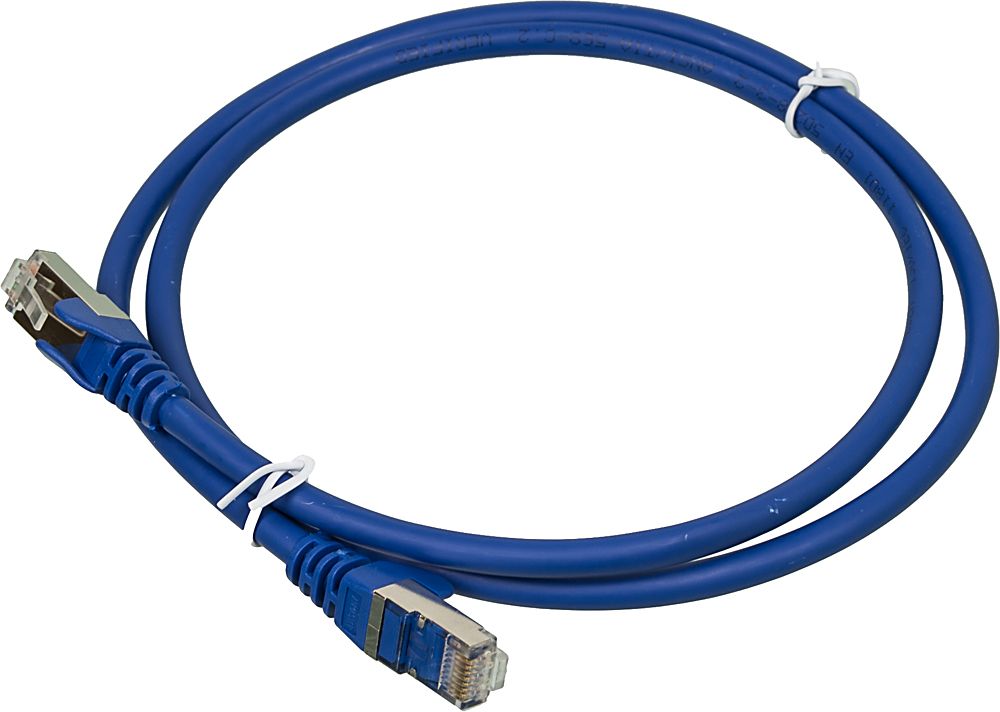 Патч-корд Lanmaster LAN-PC45/S6A-1.0-BL FTP RJ-45 вил.-вилка RJ-45 кат.6A 1м синий LSZH (уп.:1шт)