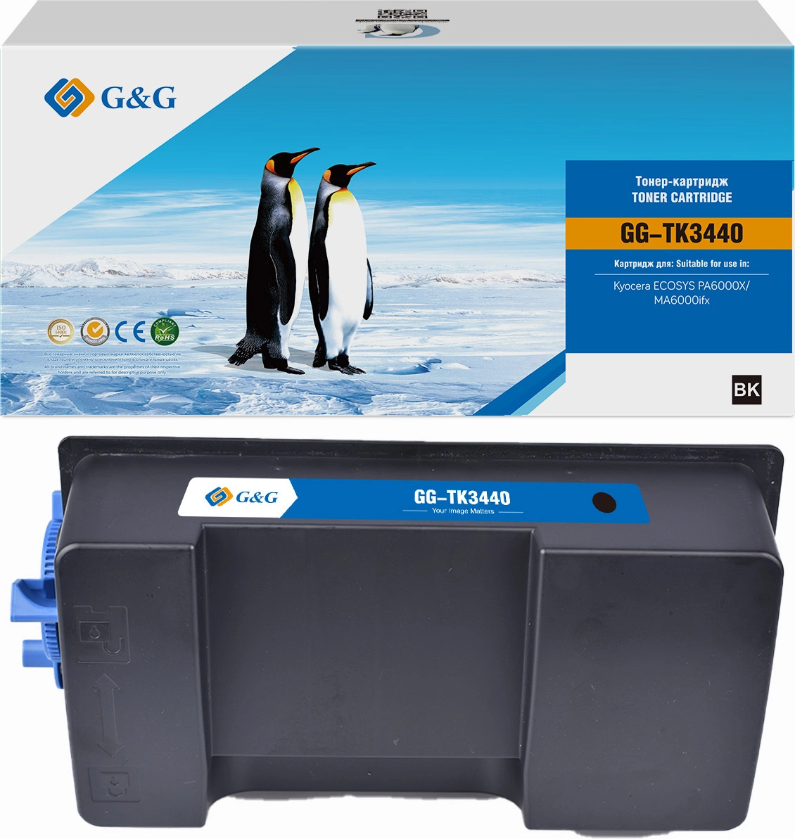 Картридж лазерный G&G GG-TK3440 TK-3440 черный (40000стр.) для Kyocera Ecosys PA6000X/MA6000ifx