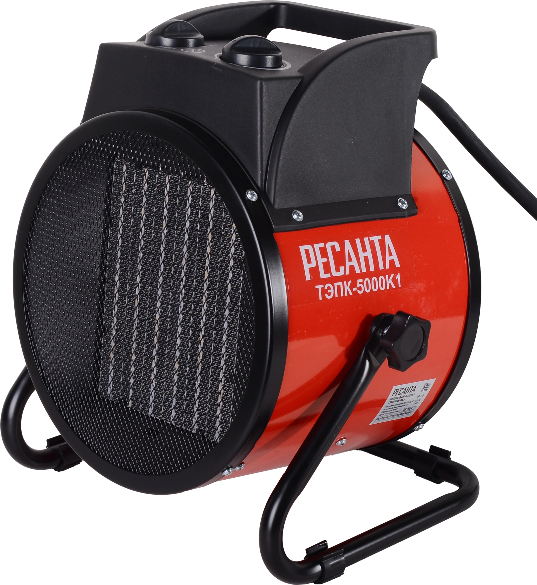 Тепловая пушка электрическая Ресанта ТЭПК-5000К1 5000Вт красный/черный