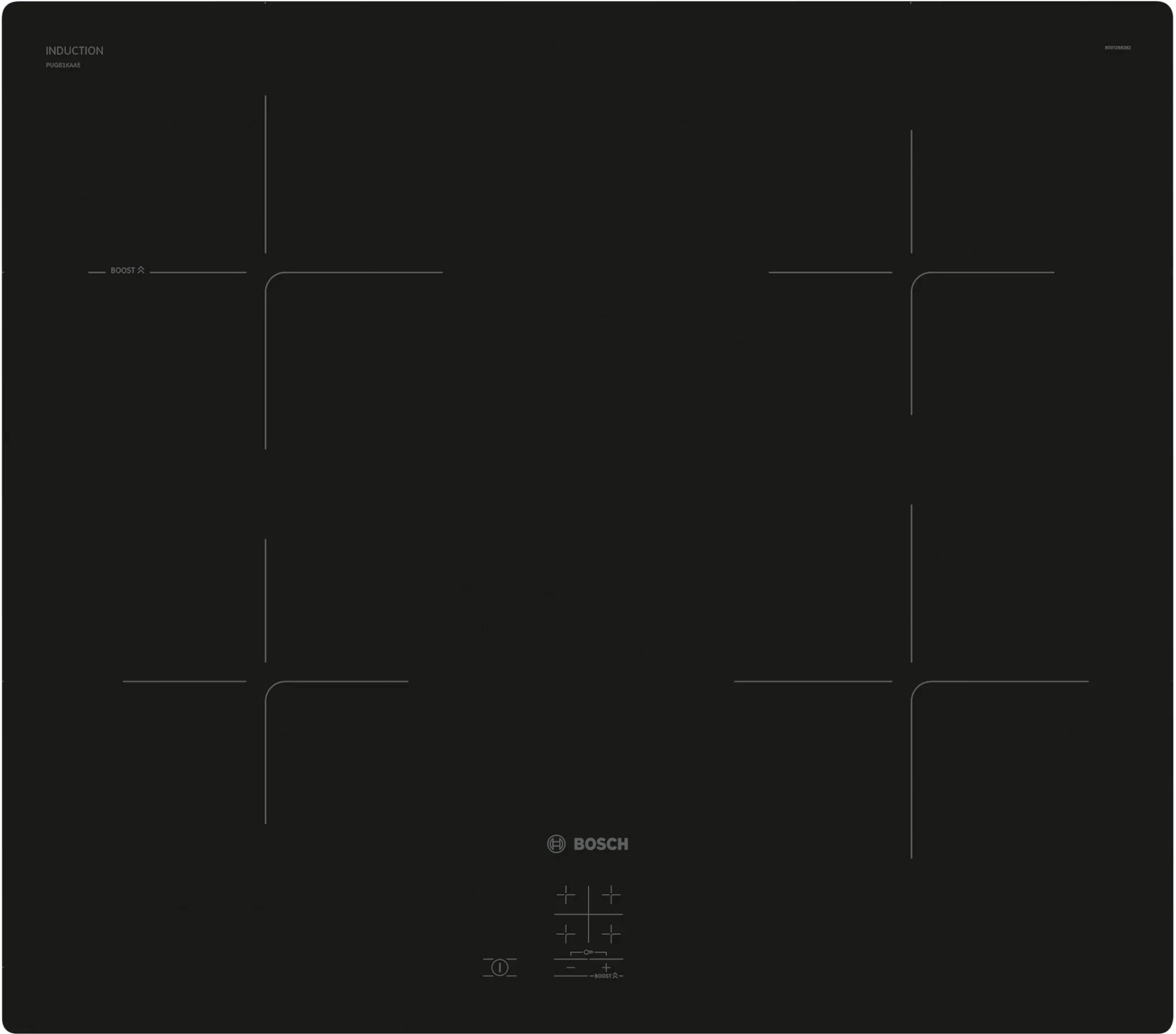 Индукционная варочная поверхность Bosch Serie 2 PUG61KAA5E черный