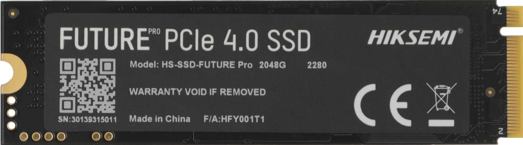 Накопитель SSD Hikvision PCIe 4.0 x4 2TB HS-SSD-FUTURE PRO 2048G M.2 2280
