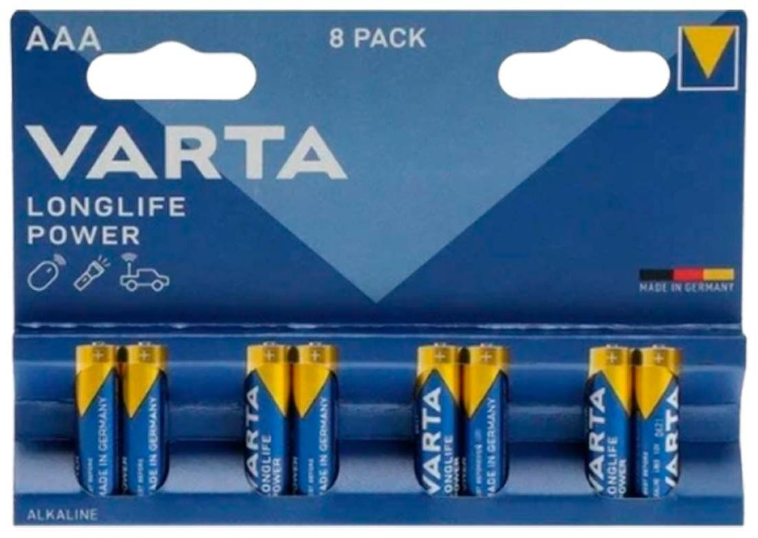 Батарея Varta Longlife power High Energy Alkaline LR03 AAA (8шт) блистер