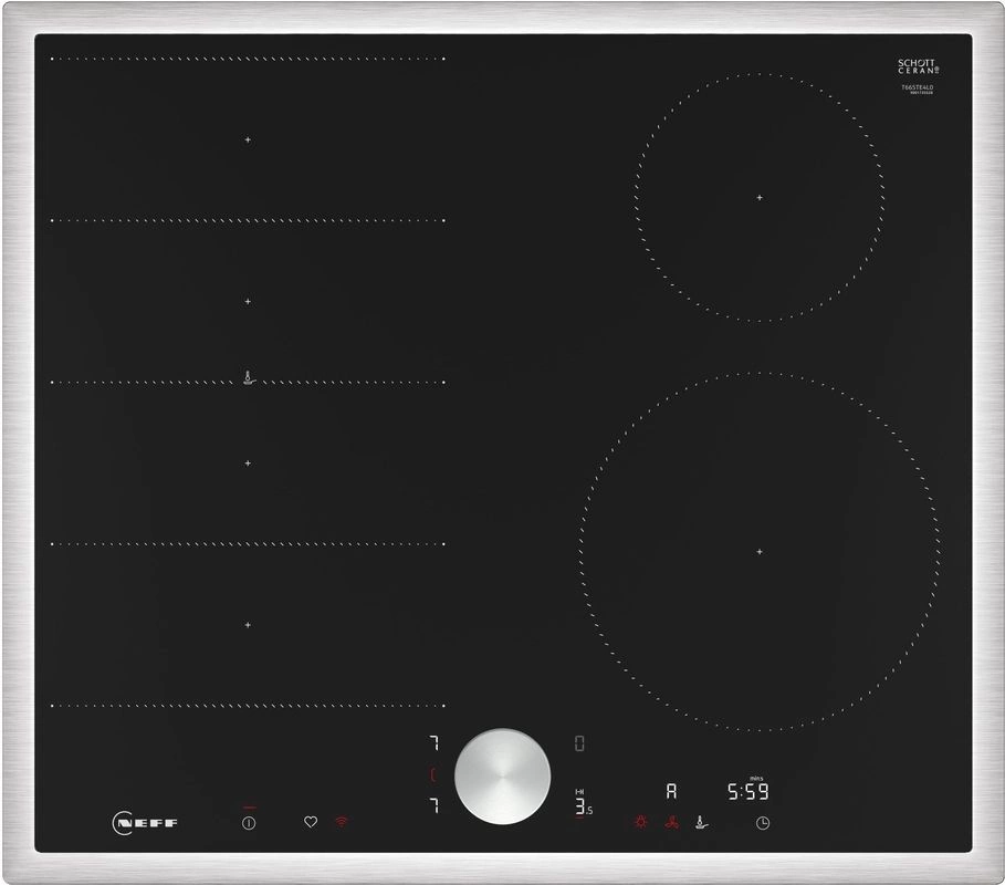 Индукционная варочная поверхность Neff T66STE4L0 черный/нержавеющая сталь