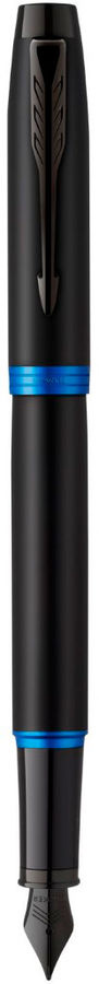Ручка перьев. Parker IM Vibrant Rings F315 (2172859) Marine Blue PVD M сталь нержавеющая подар.кор.
